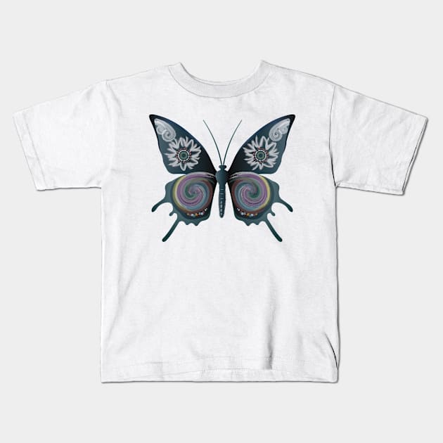 Butterfly Kids T-Shirt by mypointink